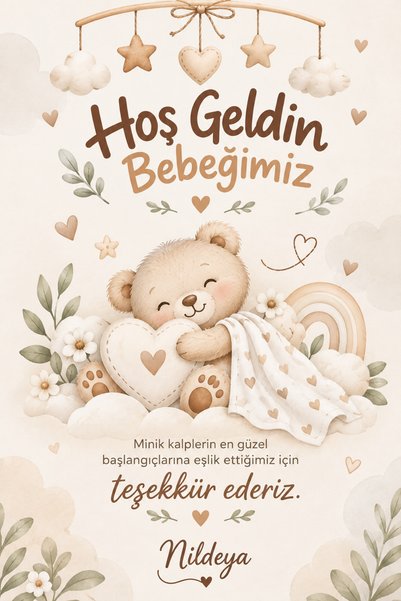 Petino Unisex Newborn Baby Hospital Release 10 Piece 100% Cotton Teddy Bear Embroidered Baby Set