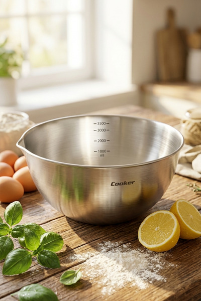 Cooker 27 cm 3.5 Liter Steel Mixing Bowl Yk1982