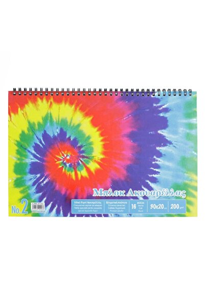 OEM Bloc de acuarelă Tie Dye A4 spiralat, 16 coli
