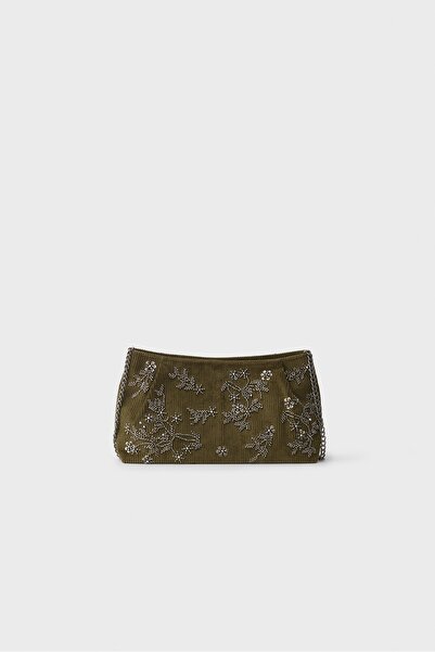 Stradivarius İşlemeli clutch çanta