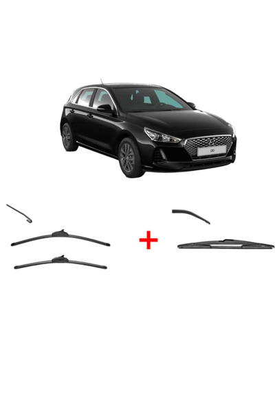 VALEO Set of 3 wipers HYUNDAI i30 (PDE, PD, PDEN) 2016-2020, for windshield a...