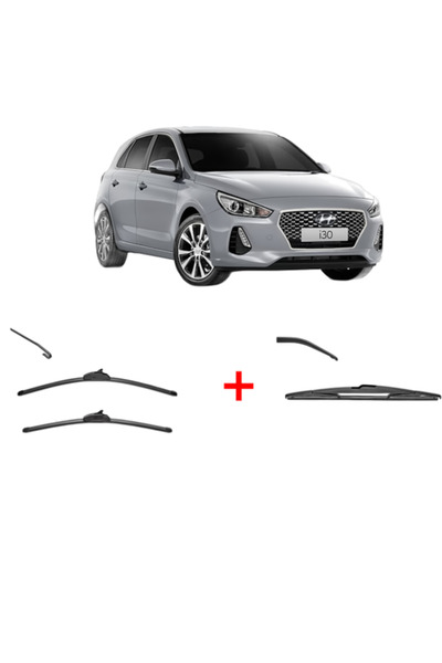 VALEO Set of 3 wipers HYUNDAI i30 Hatchback Van (PDE) 2016-2020, for windshie...