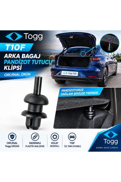 arotomarket Togg T10F Arka Bagaj Pandizot Tutucu Klipsi Orijinal