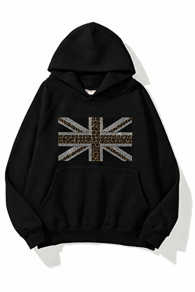 Gofeel Leopard Stone Printed Oversize Sweatshirt Hoodie