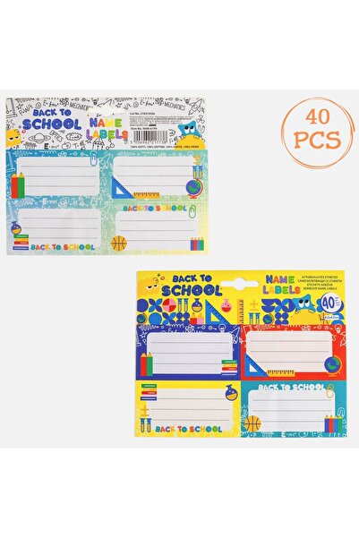 OEM 40 bucăți Etichete adezive colorate pentru nume, pentru școală, 8x4cm