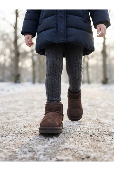 elma bebe Daily School Nursery Girls Boys Baby Kids Suede Look Full Wool Inside Warm Winter Mini Boots