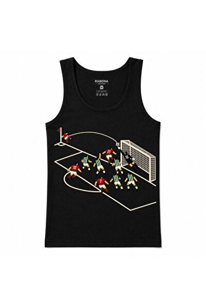 Rabona Fashion Grafička majica bez rukava sa akcijom fudbala u poslednjem tre...
