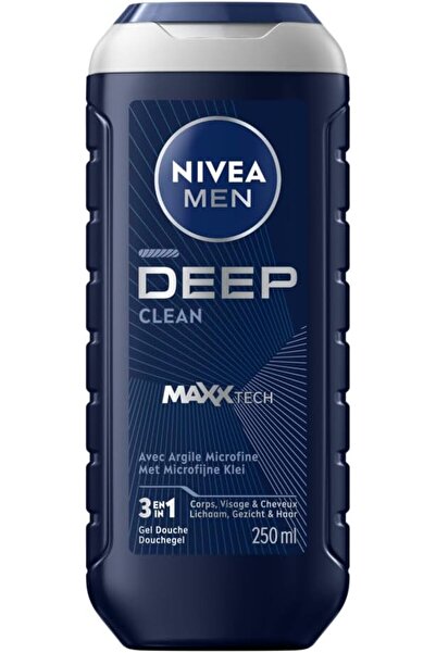 Nivea Men جل استحمام أكتيف كلين (250 مل)، غسول جسم منقي بالفحم النشط، جل استح...