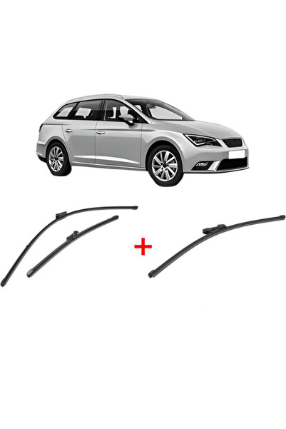 VALEO Set of 3 wipers SEAT LEON ST (5F8) 2012-2020, for windshield and rear w...