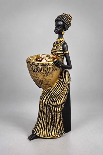 Dumco Statuetă Africană cu Suport DM-LY252209/GOLD