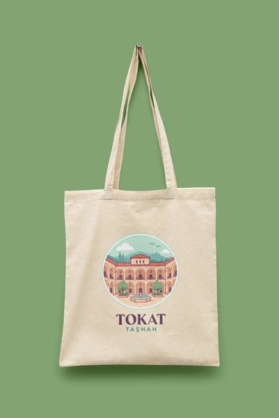 Bi Dünya Haber Taşhan - Tokat Türkiye Series Tote Bag Printed Cloth Bag
