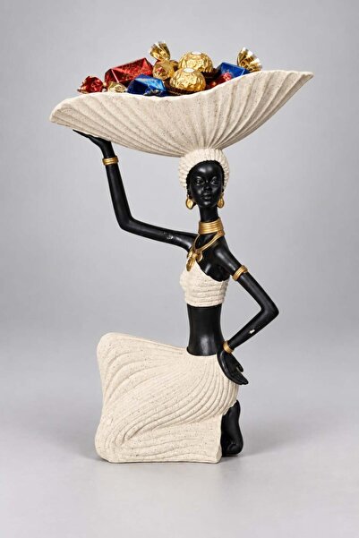 Dumco Statuetă Africană cu Suport DM-LY252211/WHITE