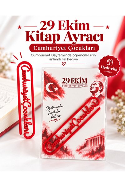 10 adet Kitap Ayracı Cumhuriyet Çocukları - Cumhuriyet Bayramı Hediyesi