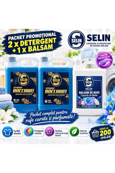 Selin Detergent lichid si balsam de rufe trio