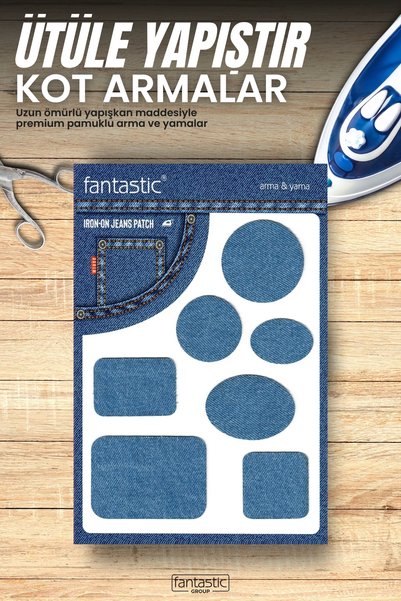 FANTASTIC ARMA Ütü Ile Yapışan Kot Arma Patch Kot Yaması, Denim, Jeans Onarım...
