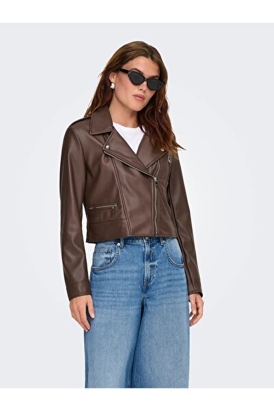 ONLY En son Model FAUX LEATHER Ceket - Kahve