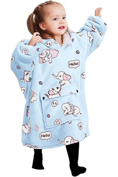 KFUBUO Unisex Child Wearable-blankets Hoodie