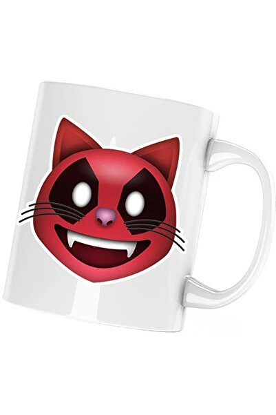 INOVATIX Cana Deadpool Cat Pisica Ninja Warrior, alba, 330 ml