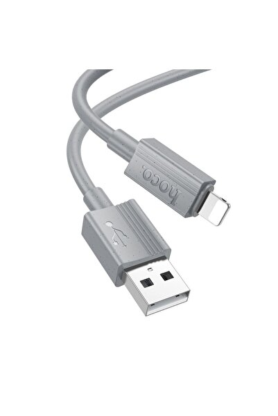 Hoco Cablu date și încărcare USB-A la Lightning, 2.4A, 1m, X107, gri