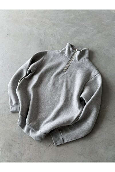 FO4RBS Μπλούζα με μισό φερμουάρ Basic Sweat Grimelange