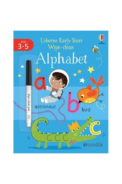 Usborne Alfabetul ștergibil pentru copii mici – Carte de activități pentru co...
