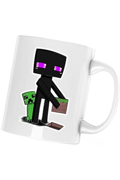 INOVATIX Cana Enderman Creeper Builder Minecraft, albastru, 330 ml