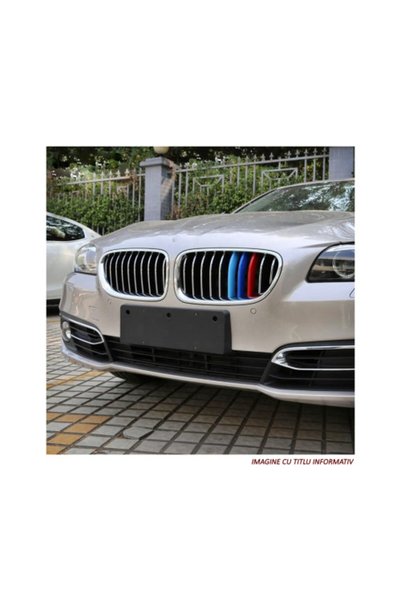 OEM Set of front grille stripes ornaments compatible with BMW 5 Series faceli...
