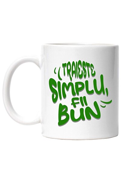 INOVATIX Cana alba personalizata, Inspirational In Limba Romana Traieste Simp...