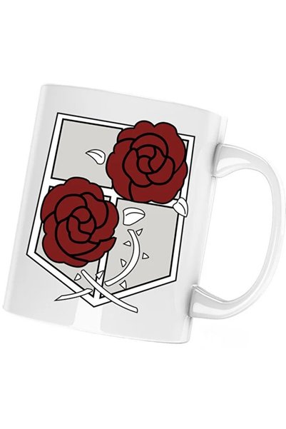 INOVATIX Cana Attack on Titan Garrison Crest Anime Manga, alba, 330 ml