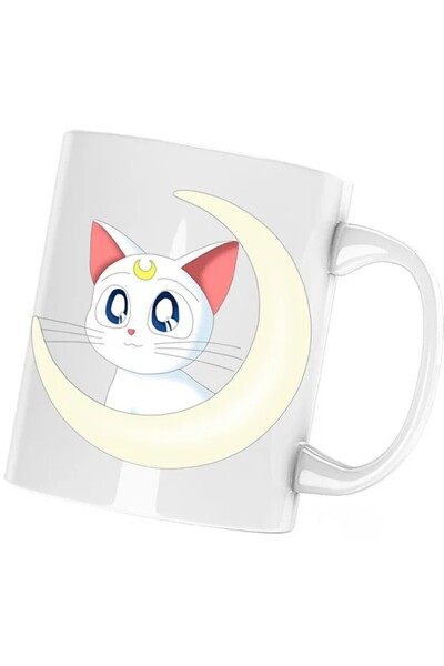 INOVATIX Cana Sailor Moon Artemis Love Gift Dragobete Anime, albă, 330 ml