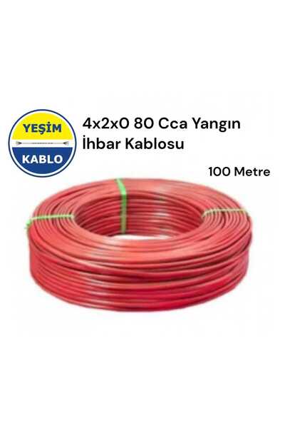 YEŞİM Kablo 4X2X0.80MM+0.40 mm Cca Yangın Ihbar Kablosu 100 Metre