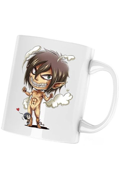 INOVATIX Cana Attack on Titan Eren Yeager Devil Manga AOT, alba, 330 ml