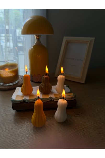 Jasmine Candle 3’lü Balkabağı Sonbahar Temalı Soya Wax Mum
