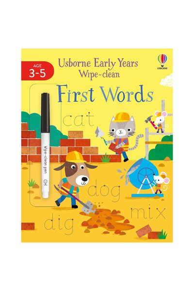 Usborne Scrie și șterge - Primele cuvinte pentru copii mici, care se șterg ușor