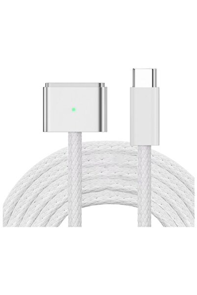 Tradebit Cablu MagSafe 3 - USB-C 140W pentru MacBook / Pro / Air / iPad 2m Alb