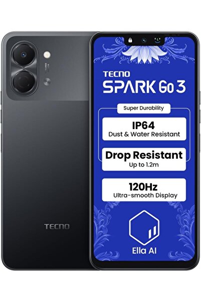 TECNO سبارك جو 3، شاشة سلسة 6.75 بوصة بتردد 120 هرتز، بطارية 5000 مللي أمبير،...