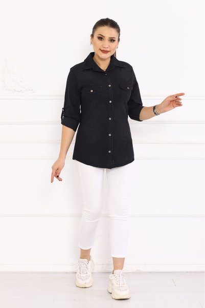 KEJAN TEKSTİL Kejan Battal Shirt Black