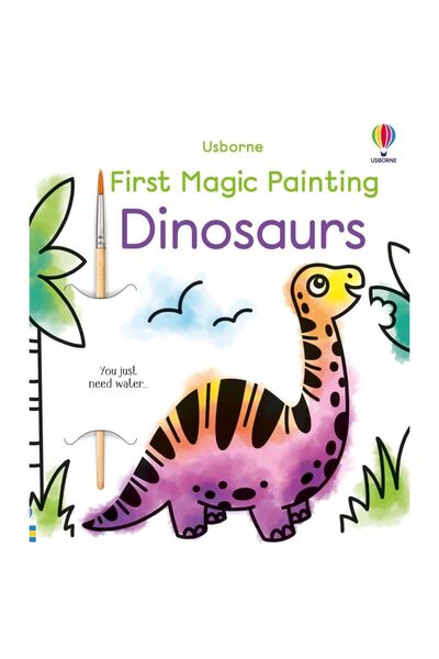 Usborne Книжка за рисуване с вода - Първи магически картини с динозаври