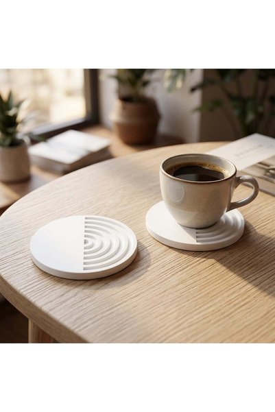 Generic (Unbranded) Half rings round saucer/coaster