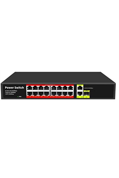 Poe-G1621Sfp-300W 16 Port Gıgabıt+2Xgb Rj45+1Xsfp Uplınk Poe Rackmount Swıtch (Realtek Chıps