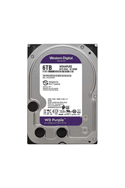 Wd Purple Wd64Purz 6Tb 256Mb 5400 Rpm 7/24 Güvenlik Diski