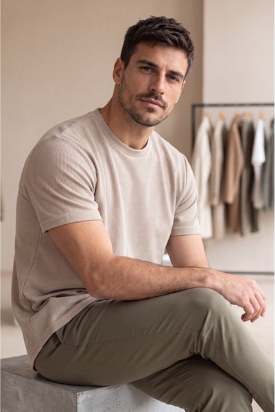 BEN TAILOR T-SHIRT BELMOND - ΜΠΕΖ