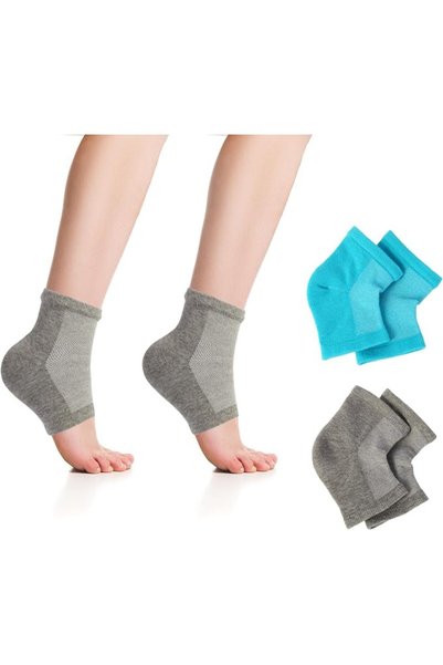 GENERAL 2 Pairs Silicone Socks for Dry Cracked Feet Women, Moisturizing Heel ...