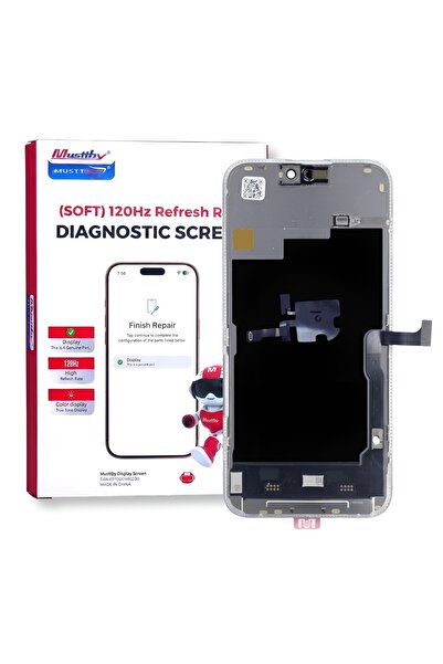 Tradebit Ecran pentru Apple iPhone 16 Pro 120 Hz cu bandă de diagnosticare a ...