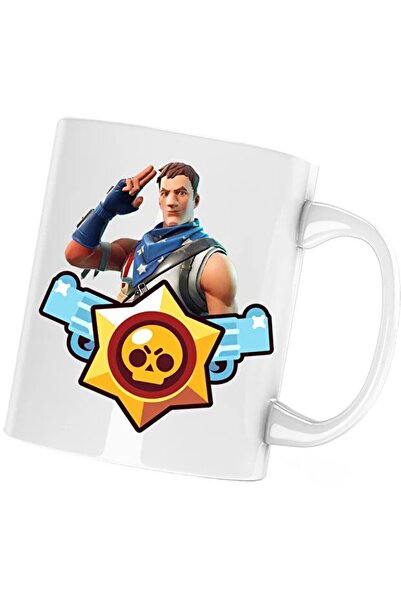 INOVATIX Cana Fortnite Battle Royale Brawl Stars, alba, 330 ml