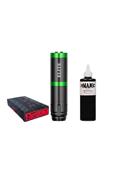 Elite Kit de tatuaj FLY-V2, Verde, Set complet