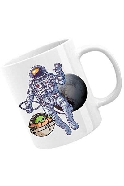INOVATIX Cana NASA Astronaut Star Wars Baby Yoda Pluto Adorabil Inimă, albast...