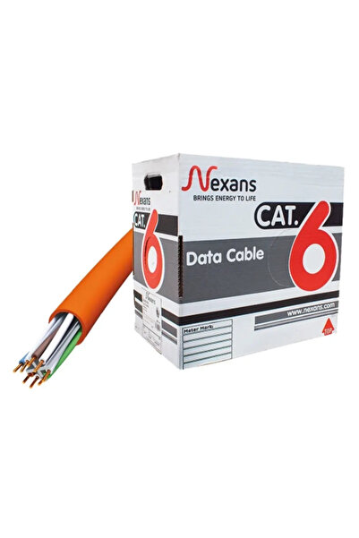 NEX1611TFA, TURUNCU, CAT6, 305M, 23AWG (0,58mm), UTP, %100 Bakır, LSZH Halogen Free, Kablo