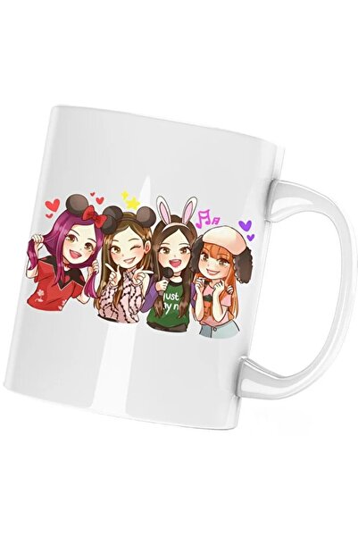 INOVATIX Cana Cartoon Blackpink Girls All Team K Pop, λευκό, 330 ml