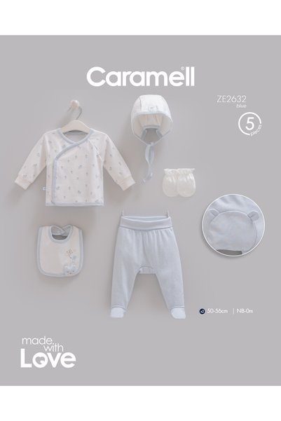 Caramell Ayıcıklı 5 Parça Hastane Çıkışı Zıbın Seti ZE2632